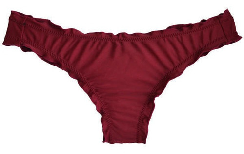 Bikini Calzón Tanga Arruchada Color Rojo