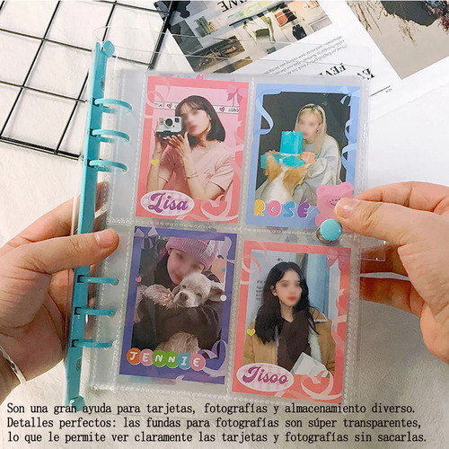 Carpeta A5 Pulgadas Transparente Para Photocards