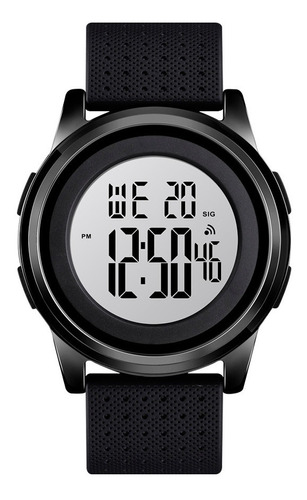 Reloj Hombre Skmei 1502 Sumergible Digital Alarma Cronometro Color de la malla Negro/Negro