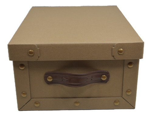 Imagen 2 de 10 de Caja Baulera Kraft Organizadora Chica 32x23x18cm