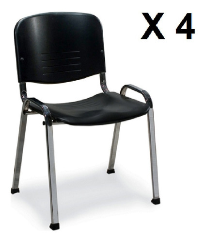 Imagen 2 de 7 de Silla Op40 Oficina Recepción Apilables Kromo-s Colores Vs