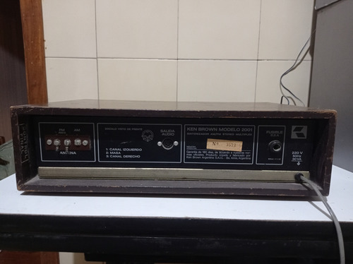 Sintoamplificador Ken Brown 2001 P/reparar O Repuesto (Usado)