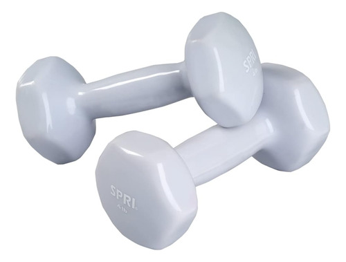 ~? Spri Dumbbells Hand Weights Set Of 2 - 4 Lb Vinyl Coated 