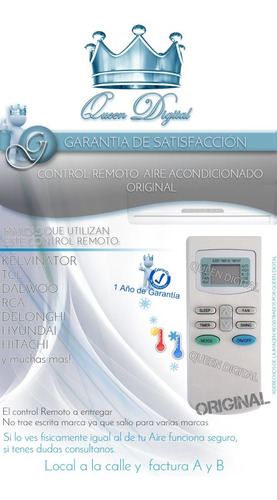 Control Remoto Aire Acondicionado Original Delonghi Tcl Rca