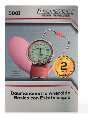 Kit Medidor De Presión Arterial Estetoscopio Simplex Negro