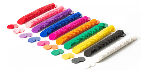 Smartdealspro 300pcs 1 Pulgada 10 Colores Opaco Plastico Apr