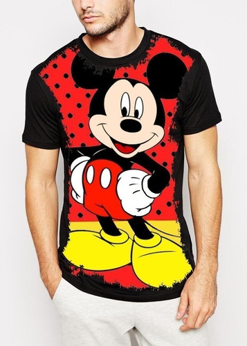 Camiseta Camisa Mickey Mouse Adulto Infantil Full Print