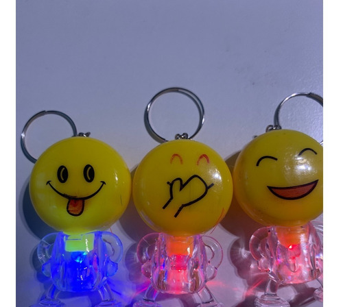 Imagen 5 de 5 de Llaveros Luminosos Led Guitarras Emoji Souvenir Pack X 20