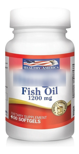 Omega - 3 Fish Oil 1200 Mg X 100 Softgels Healthy America