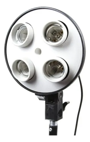 Kit Iluminacion Con Bombillos Tripode+ Softbox+ Socket X4
