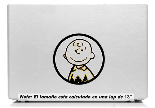 Vinil Sticker Laptop 15cm Snoopy Charlie Contorno 15 L1-15