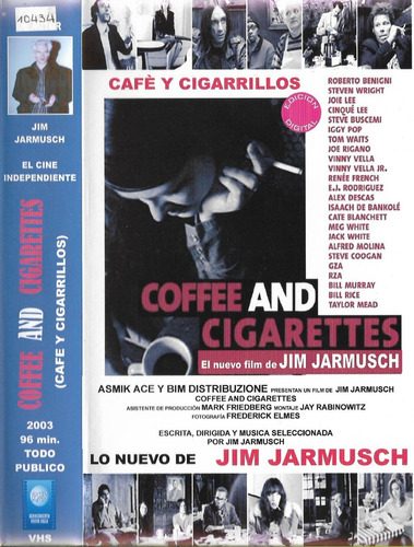 Café Y Cigarrillos Vhs Jim Jarmusch Roberto Benigni