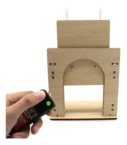 Cochera Elevadiza Maqueta Madera Clase Práctica Electrónica