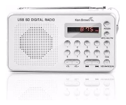 Ken Brown Dx545 Radio Am/fm Usb Mp3 Sd Recargable C/grabador