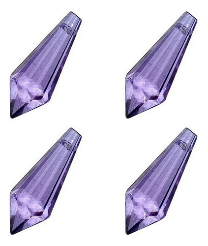Silant Caireles X 4 Prismas 4 Cm Cristal Color Arañas Bijou 