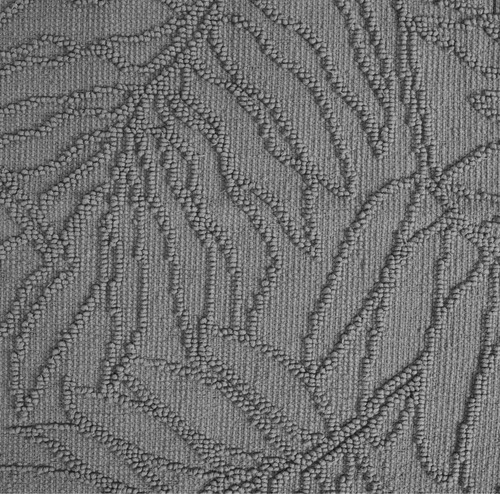 Tapete Mumbai Hojas Gris Tejido 100% Algodón 80x50cm Vianney