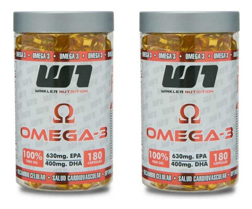 Omega 3 (2 Pack = 360 Cápsulas) De Winkler Nutrition