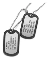 Comprar Collar Militar Chapas Identificatorias Grabado Personalizado