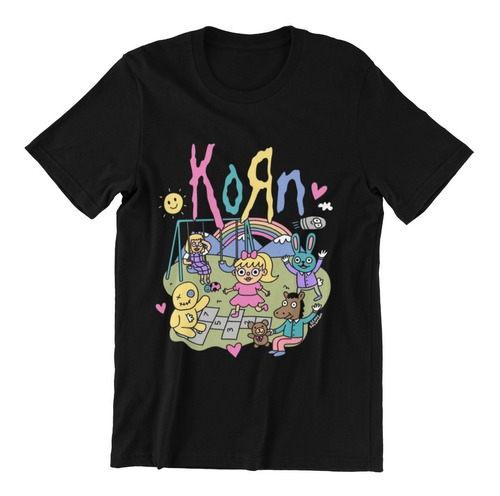 Polera Unisex Korn Cartoon Metal Musica Estampado Algodon