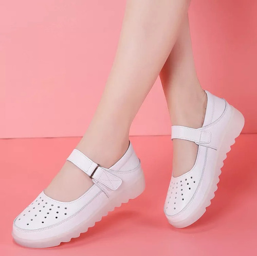 Zapatos De Enfermera De Mujer Blancos Con Suela Blanda 39