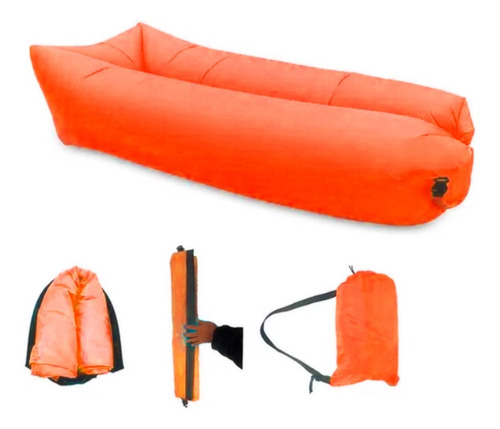 Sillon Cama Inflable Lazy Bag 2,50mts Antirasgaduras Sofa