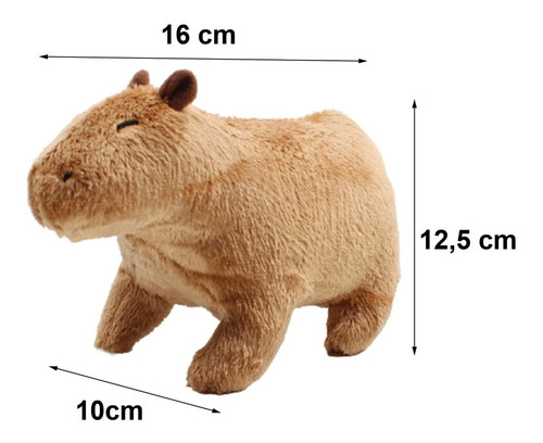 Mini Pelúcia Brinquedo Boneco Capivara 16cm