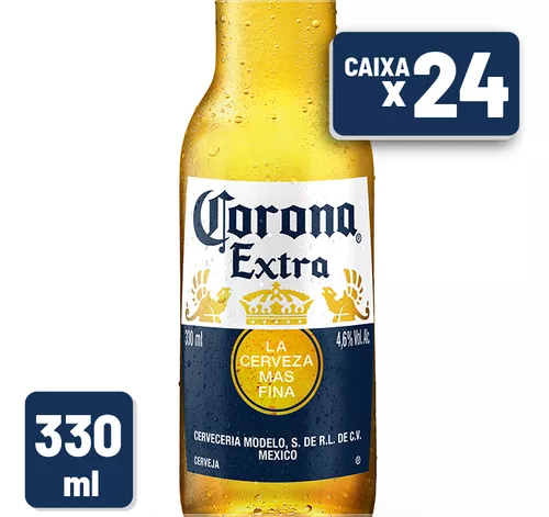 Cerveja Corona Extra Long Neck 330ml Caixa C/ 24 Un