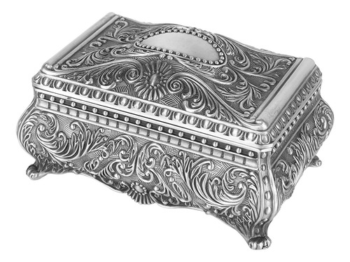 Joyero De Metal Rectangular Joyero Vintage Para Mujeres Y