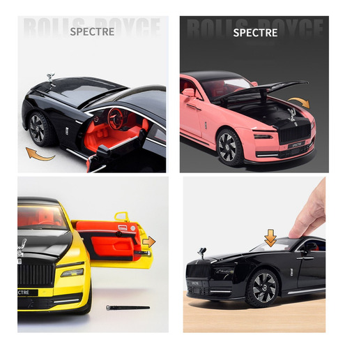 . Minicoches Rolls Royce Spectre De Metal Con Luces Y Sonido