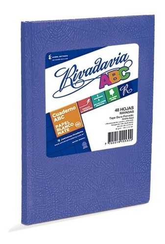 Cuaderno Rivadavia Nº3 Abc Rayado Araña Azul X 50 Hojas