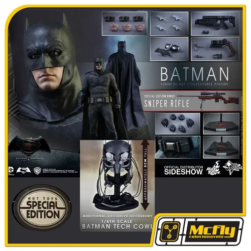 Hot Toys Batman Vs. Superman Mms342 Sniper Rifle E Tech Cowl