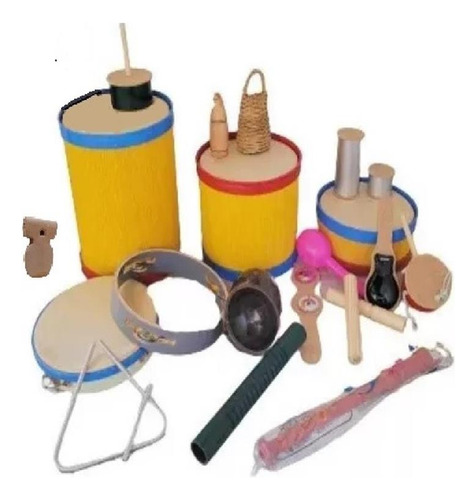 Bandinha Rítmica Com 20 Instrumentos Pandeiro Flauta Tambor