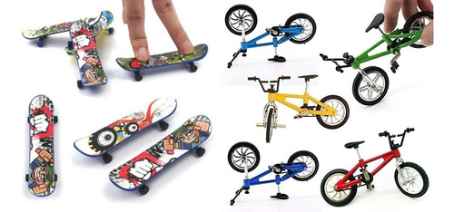 Oferta! 5 Mini Bicicletas Y 5 Mini Patinetas Skate De Dedo