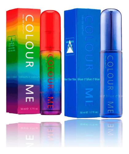 Kit Perfume Colour Me 50ml Blue + 50ml Colors Edp