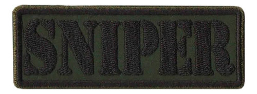 Patch Bordado Sniper Verde Com Fecho De Contato