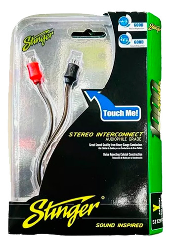 Cable De Audio Adaptador En Y Rca Stinger Si12yf 1 Macho 2 Hembras Serie 1000 Cobre Premium