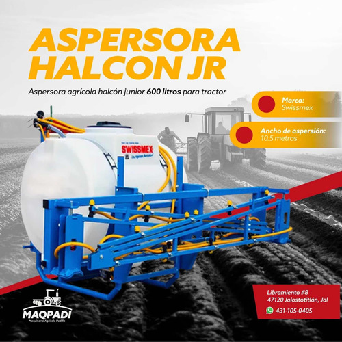 Aspersora Agricola Swissmex P/ Tractor 600 L 21 Boquillas