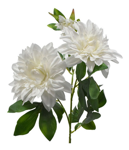 Vara De Dalia Flor Artificial Ar095 Pack 3 Pz Color Crema