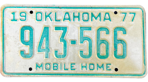Oklahoma Original Placa Metálica Carro Eua Usa Americana