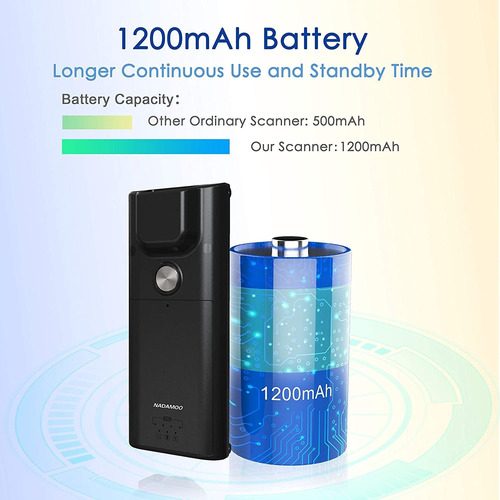 Nadamoo 2d Inalámbrico Escáner De Código De Barras Bluetooth