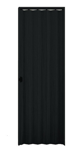 Puerta interior en forma de acordeón Plasbil de PVC grabada en negro, 210 x 80 cm