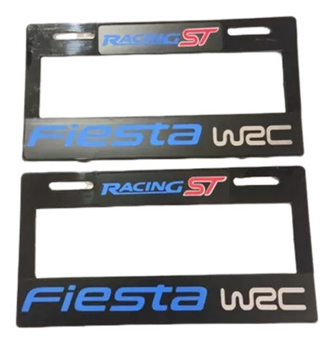 Par Porta Placas Autos Ford Fiesta Delantero Y Trasero Ancho