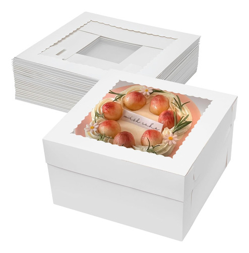 16 Cajas Para Pasteles De 12 Pulgadas, 12 X 12 X 6 Pulgadas,