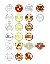 Comprar Vectores Cnc Router Laser  Cdr Dxf Llaveros Logos De Auto.