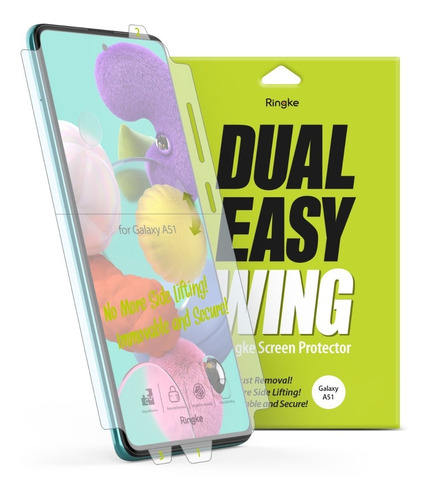 Imagen 1 de 10 de Film Dual Easy Wing Samsung A51 Ringke Pack X2 Con Alas Orig