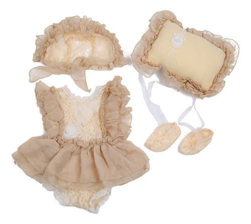 . (4 #mold) Vestido De Mameluco De Encaje Para Recién