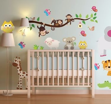 Vinilo Decorativo Bebes /niñas/niños Jungla Infantil