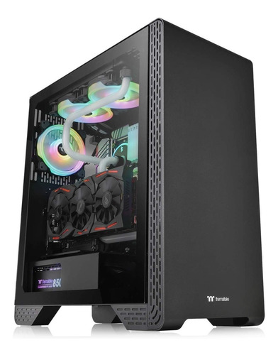 Gabinete Pc Gamer Thermaltake S300 Tg Black Vidrio Templado