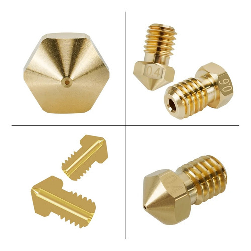 Boquilla Nozzle E3d , Filamento 1.75mm, Impresora 3d, Latón