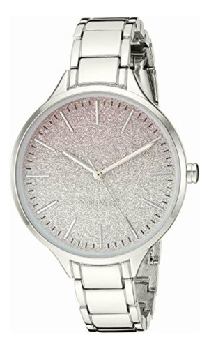 Nine West - Reloj De Pulsera Para Mujer, Plateado